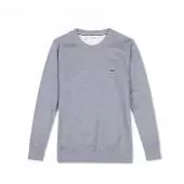 lacoste vintage sweat pull pullover long sing color gray